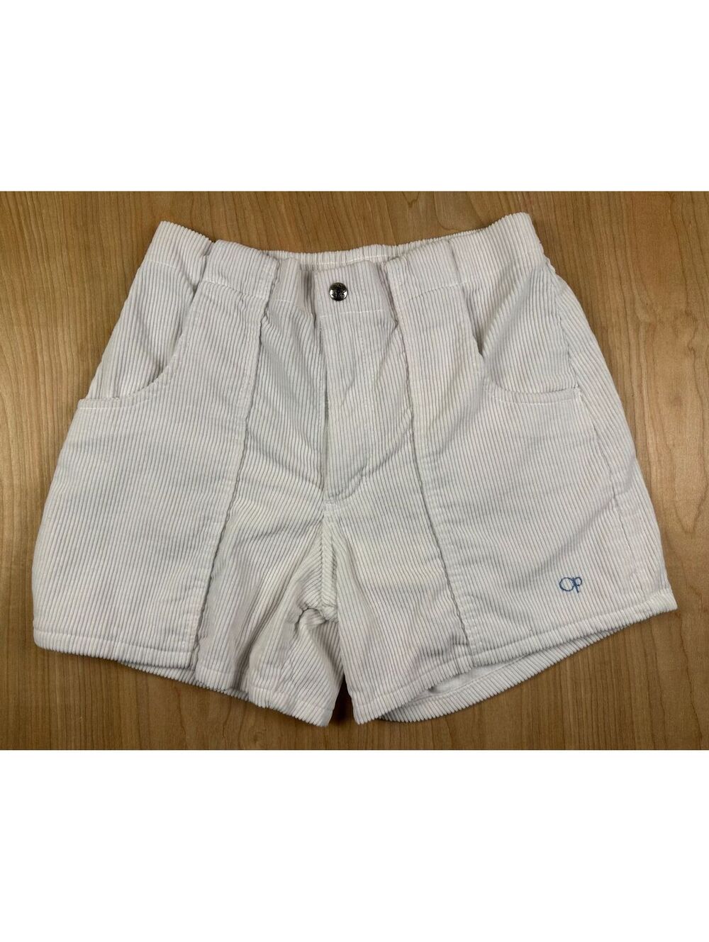 Vintage 80s OP wale corduroy shorts 28 white patch pockets surfer ocean pacific